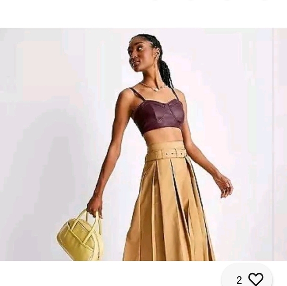 Strappy Faux Leather Tiny Top Size L $12 - Picture 2 of 11